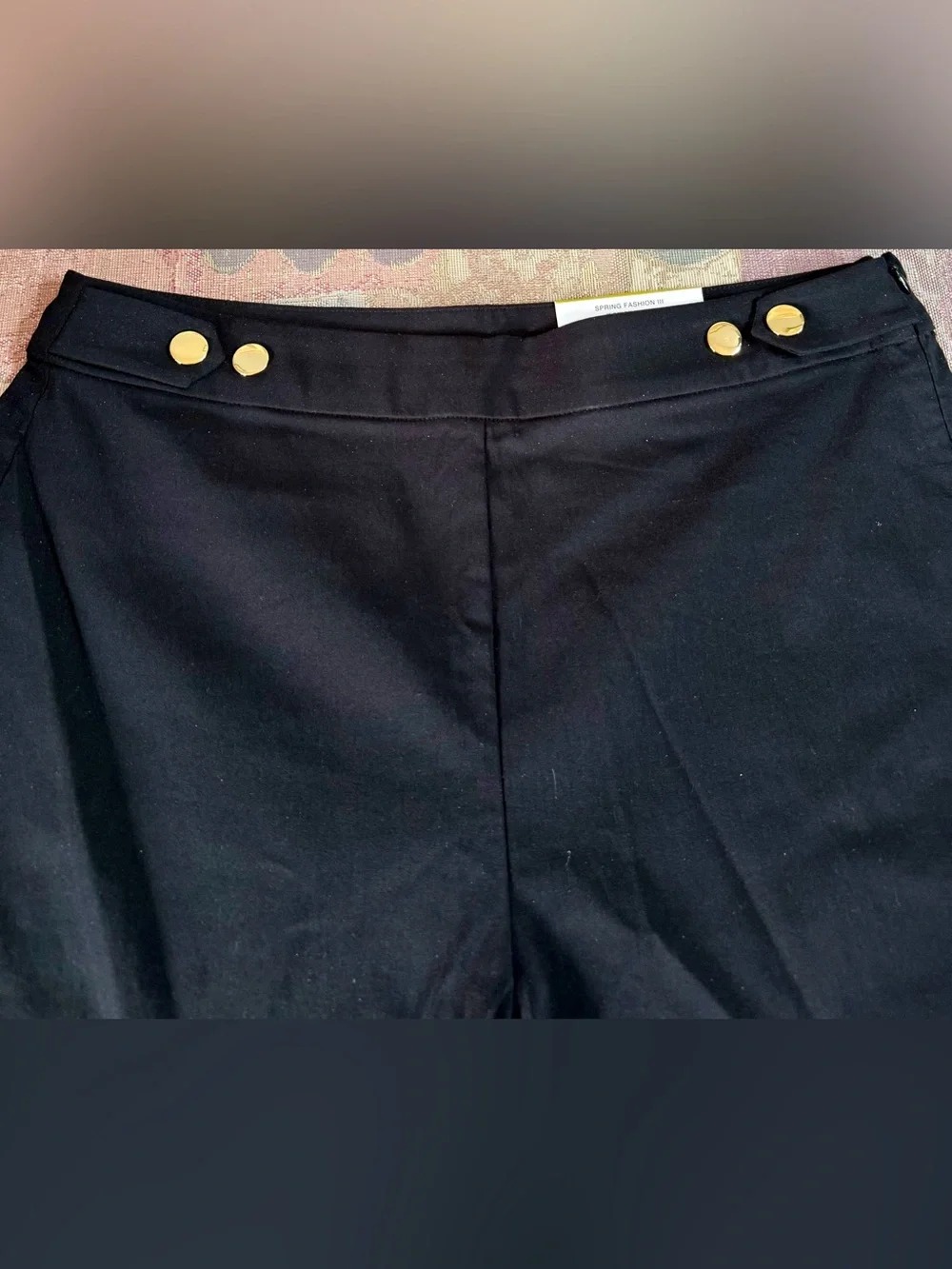 INC International Concepts Black Dress Shorts with Button Detailing; Sz 14; NWT!